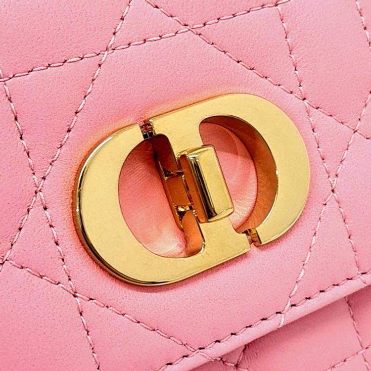 Pre Owned Dior Pink Leather Miss Caro Mini