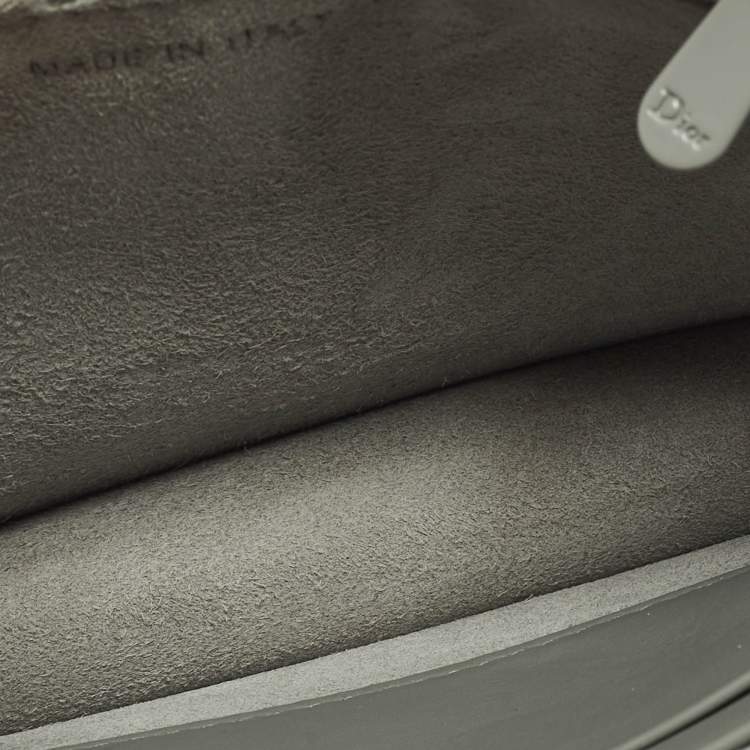 Pre Owned حقيبة حزام ديور سادل جلد رمادية