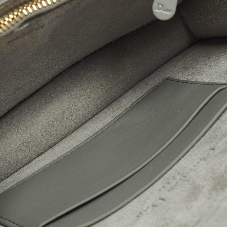 Pre Owned حقيبة حزام ديور سادل جلد رمادية