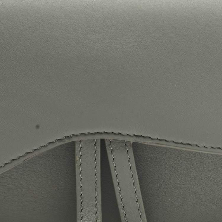 Pre Owned حقيبة حزام ديور سادل جلد رمادية