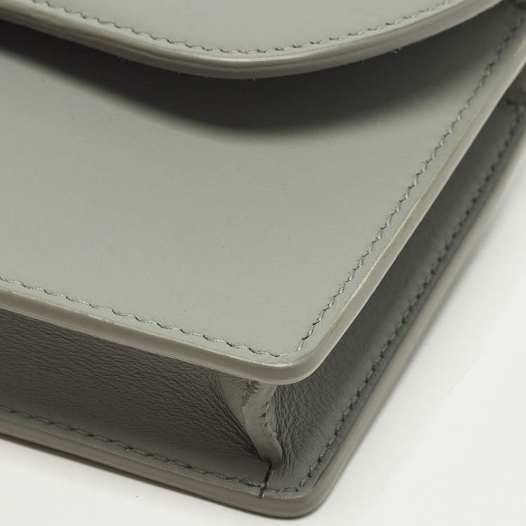 Pre Owned حقيبة حزام ديور سادل جلد رمادية