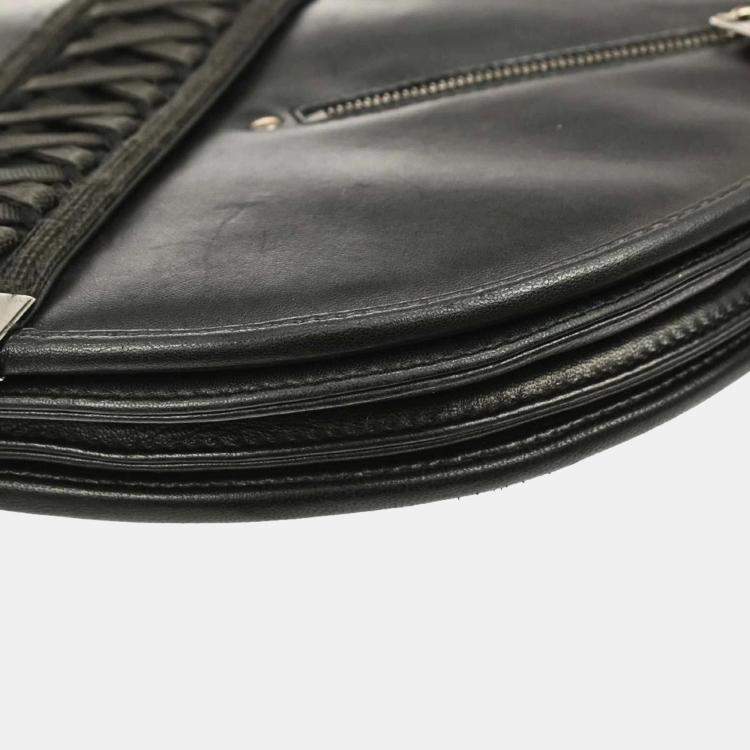 Pre Owned Dior Admit It Corset Black Leather Shoulder Bag