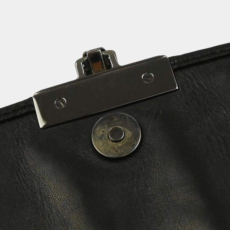 Pre Owned Dior Admit It Corset Black Leather Shoulder Bag