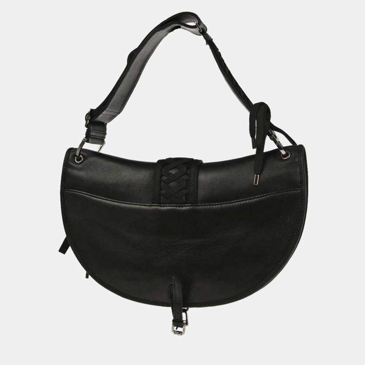 Pre Owned Dior Admit It Corset Black Leather Shoulder Bag