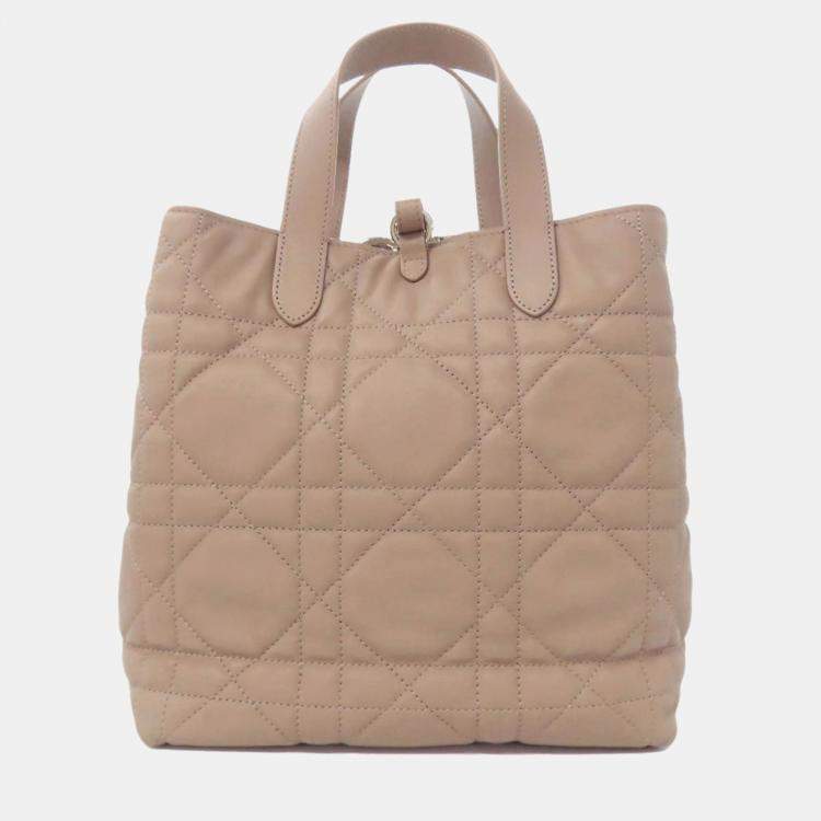 Pre Owned Dior Toujours Medium Calfskin Leather Top Handle Bag