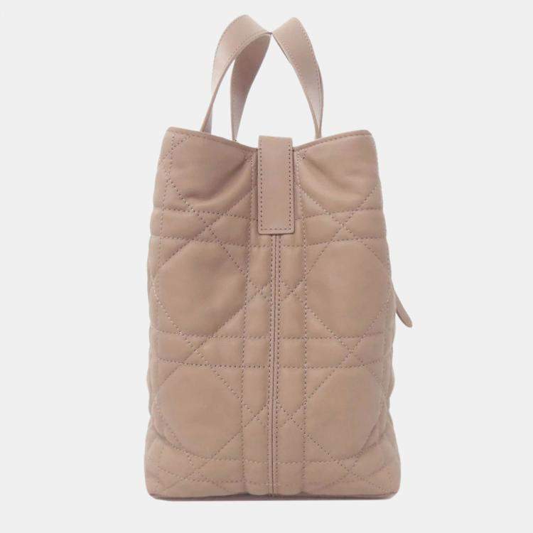 Pre Owned Dior Toujours Medium Calfskin Leather Top Handle Bag