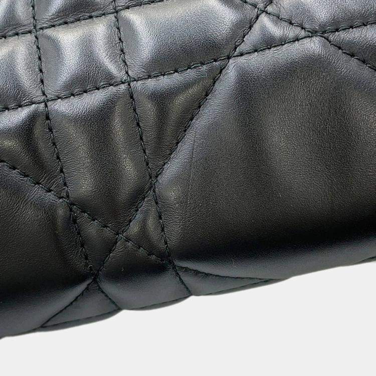 Pre Owned Christian Dior Tote Bag  Macrocannage Toujours  Large  Black