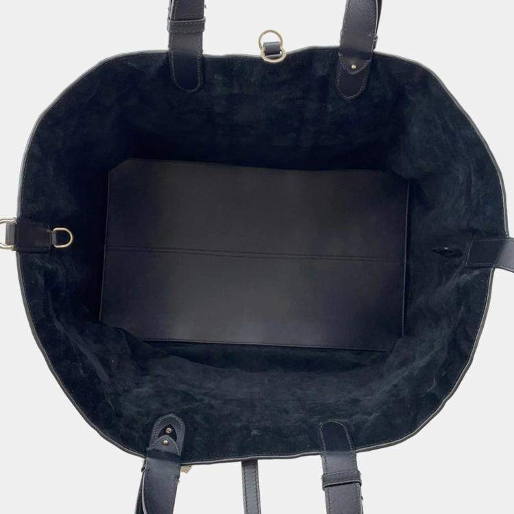 Pre Owned Christian Dior Tote Bag  Macrocannage Toujours  Large  Black