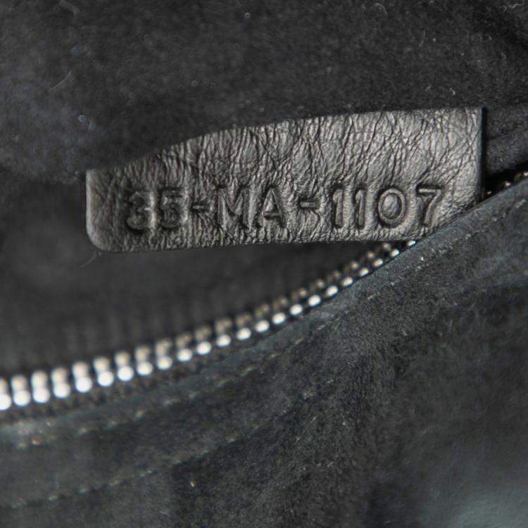 Pre Owned Dior Black Mini Calfskin Cannage Studded Flower Lady Dior