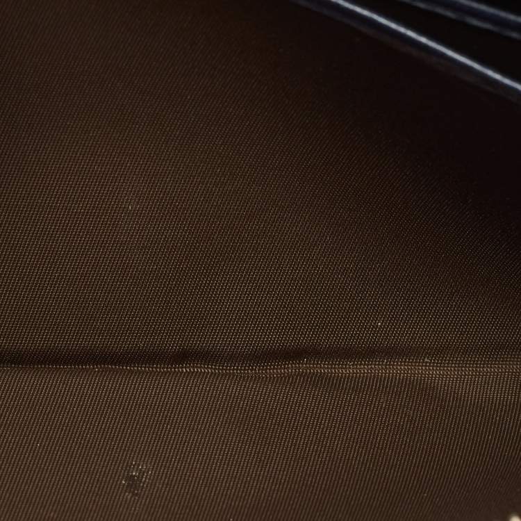 Pre Owned Dior Rendezvous Navy Blue Cannage Leather Wallet on Chain