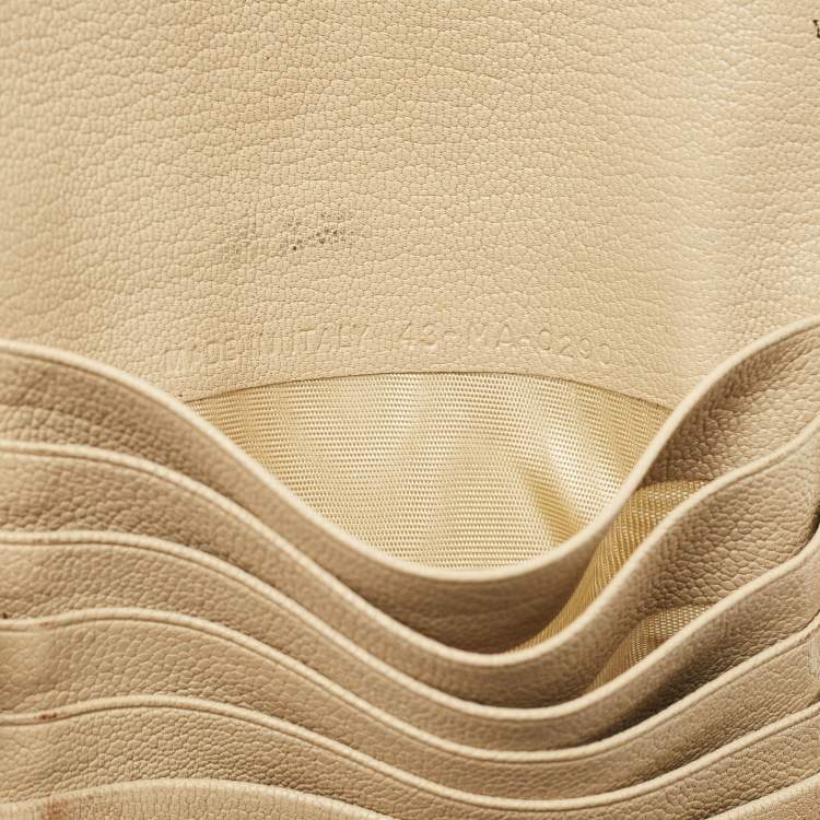 Pre Owned Dior Saddle Cosmos Zipped Beige Leather Continental Wallet