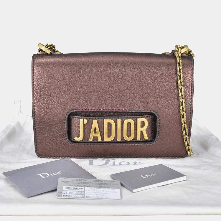 Pre Owned Dior Brown Medium J'Adior Chain Flap