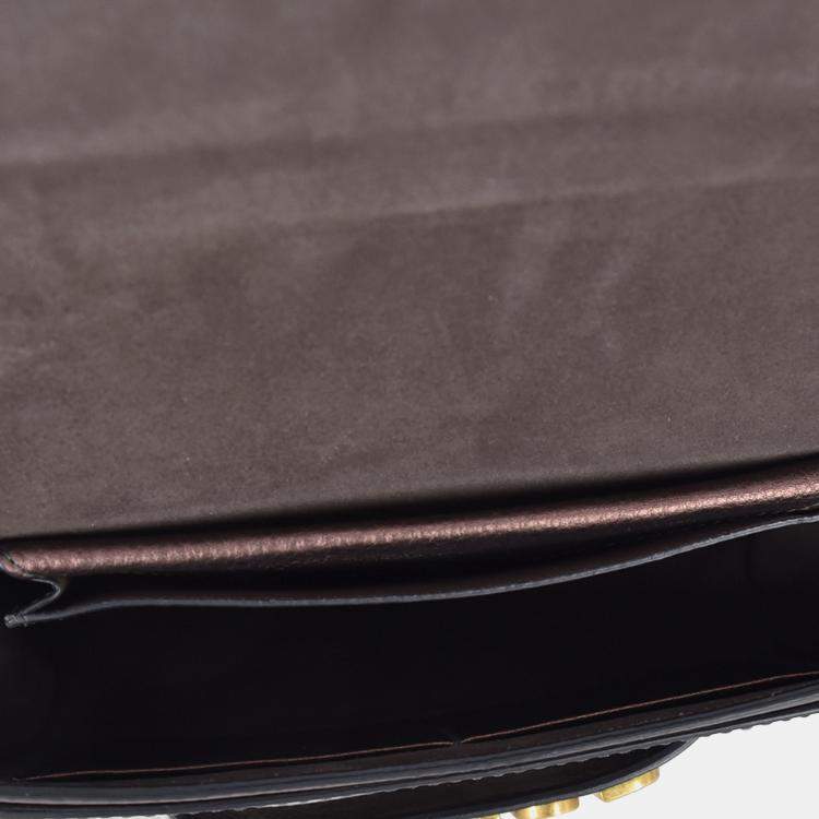 Pre Owned Dior Brown Medium J'Adior Chain Flap