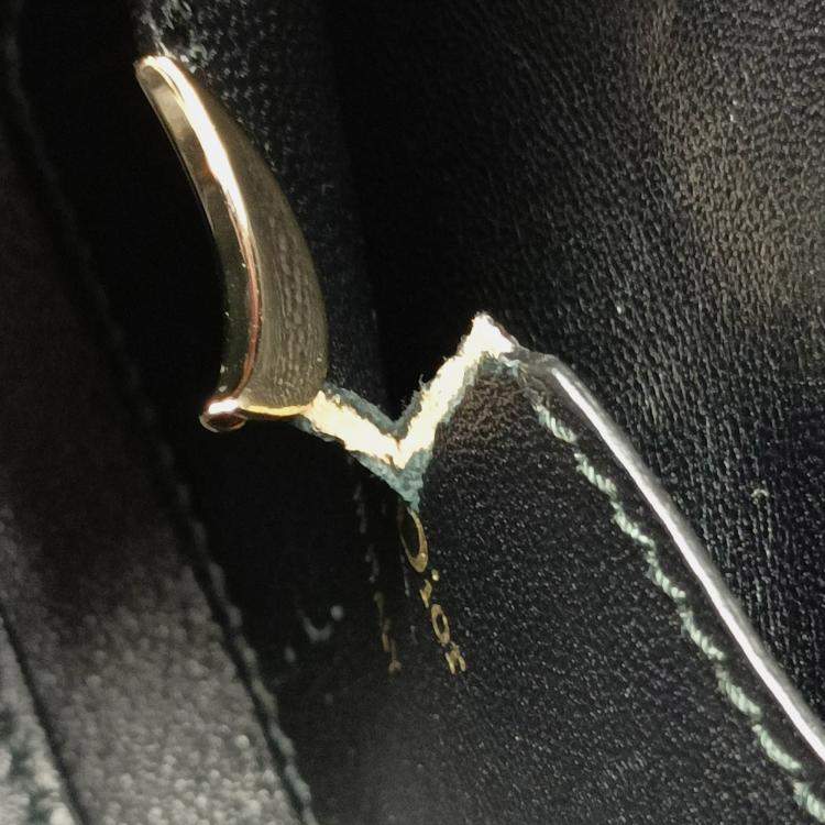 Pre Owned Dior Blue Medium Beaded Ribbon Embroidered Floral Lady D Joy