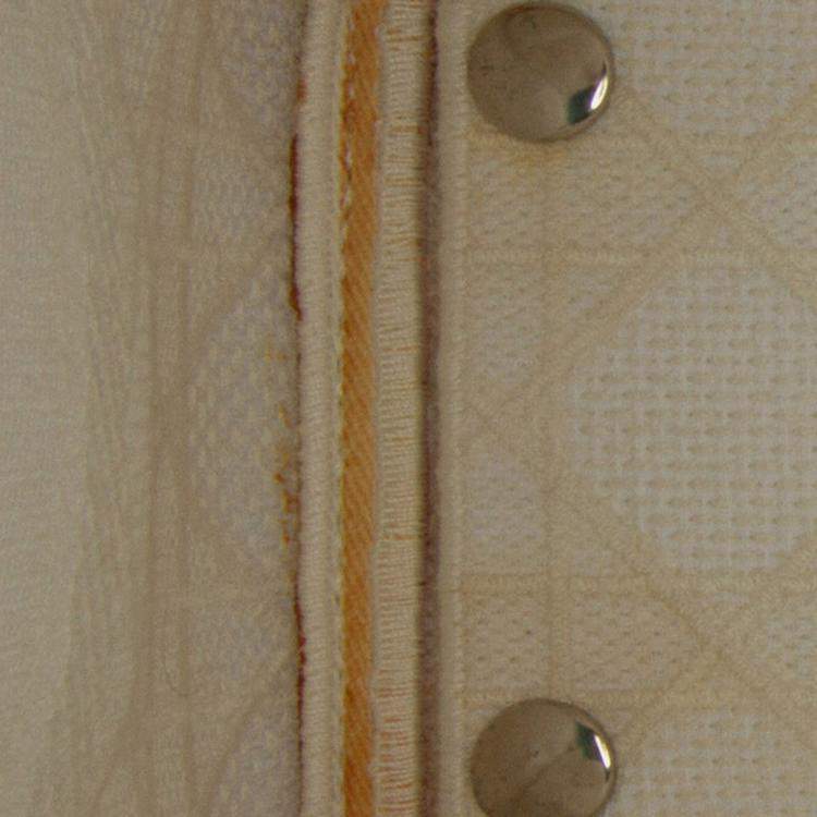 Pre Owned Dior White Medium Canvas Cannage Lady D Lite