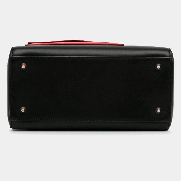 Pre Owned Dior Black Medium Calfskin Pockets Lady Dior