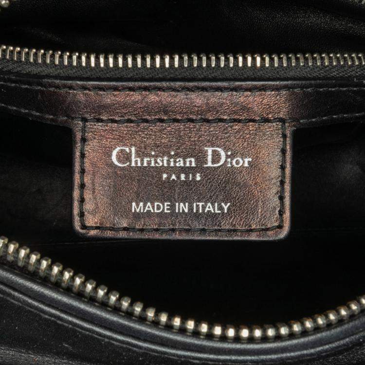 Pre Owned Dior Black Medium Calfskin Pockets Lady Dior