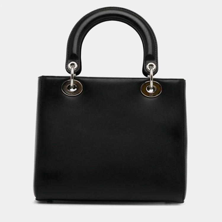 Pre Owned Dior Black Medium Calfskin Pockets Lady Dior