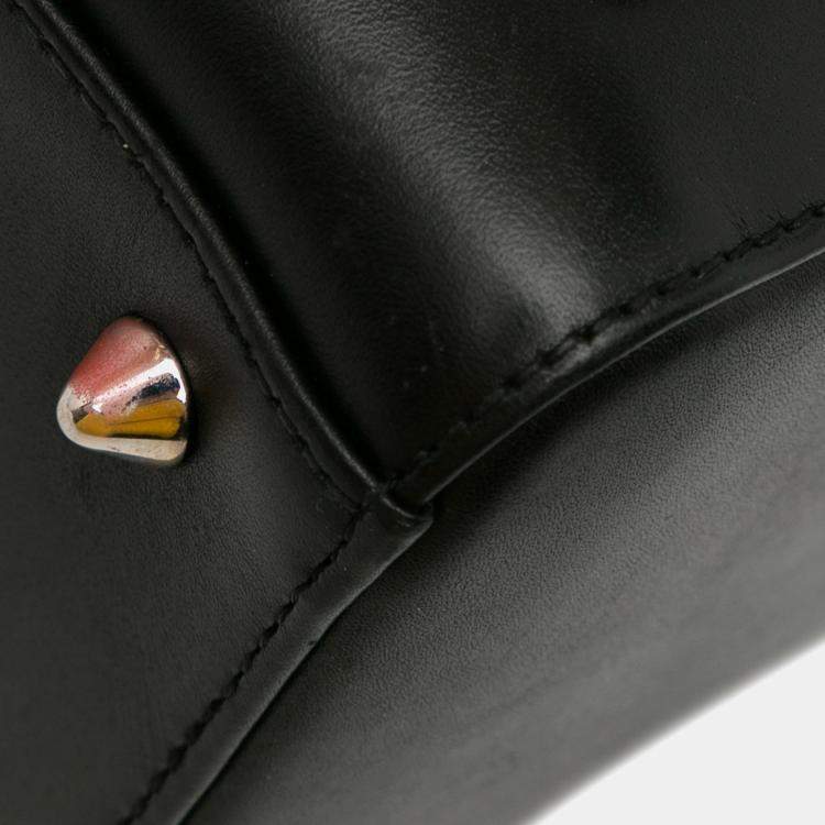 Pre Owned Dior Black Medium Calfskin Pockets Lady Dior