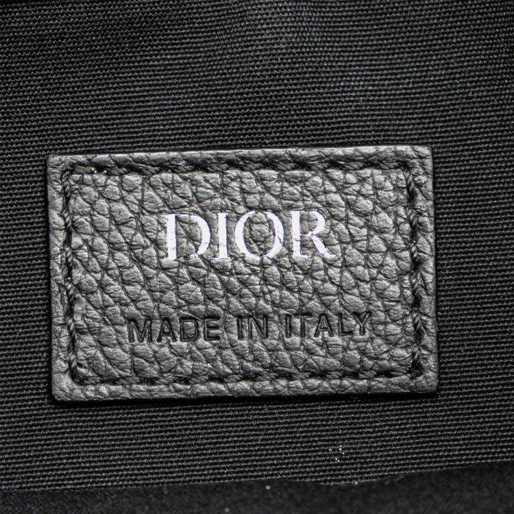 Pre Owned Dior Blue Oblique Canvas Saddle Messenger Bag