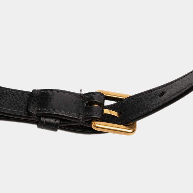 Pre Owned Dior Blue Oblique Canvas Saddle Belt Bag