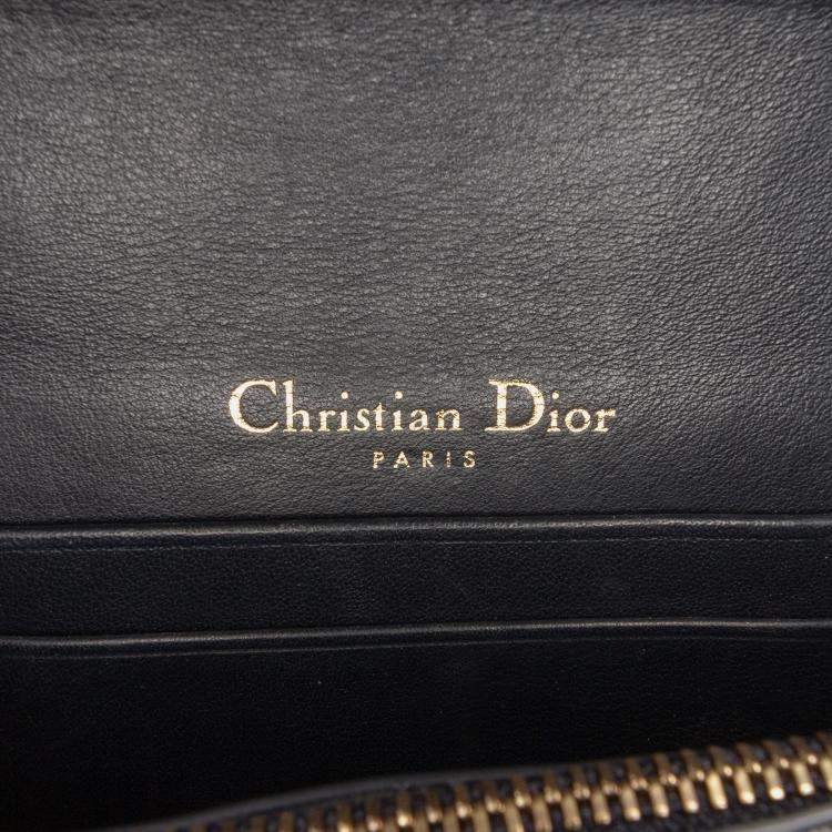 Pre Owned Dior Blue Oblique Canvas Saddle Belt Bag