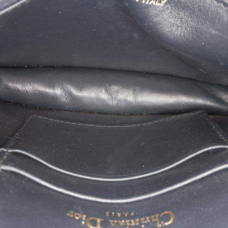 Pre Owned Dior Blue Oblique Canvas Saddle Belt Bag