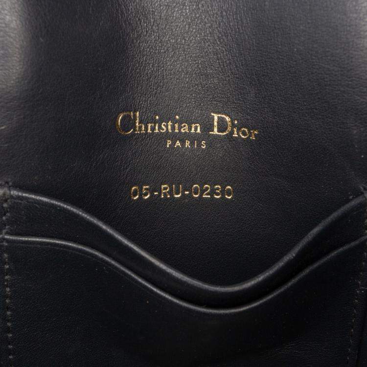 Pre Owned Dior Blue Oblique Canvas Saddle Belt Bag