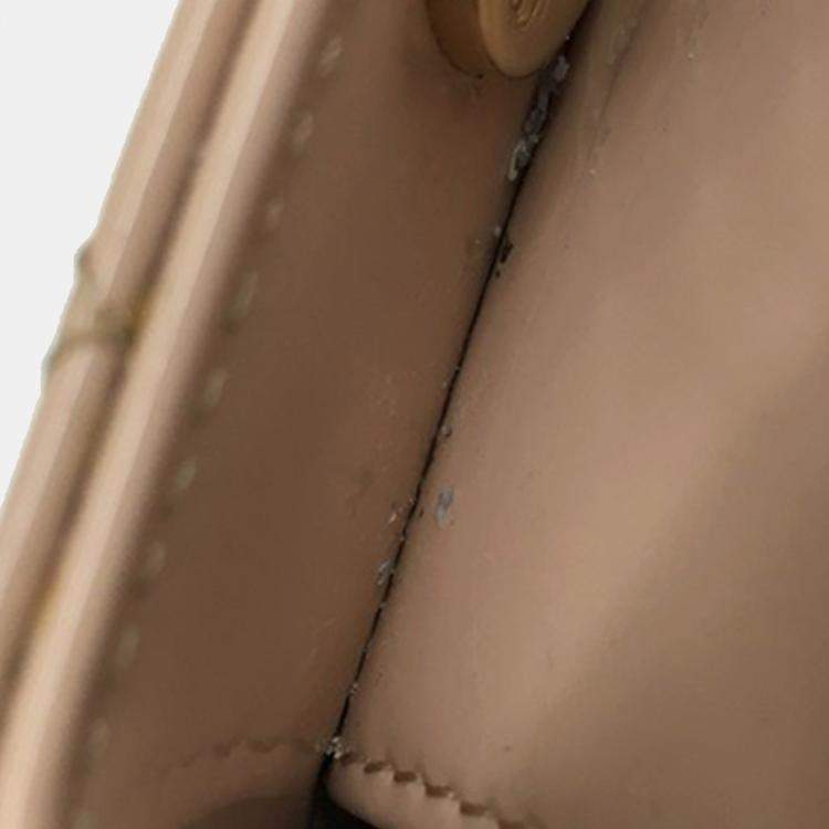 Pre Owned Dior Brown Small Patent Cannage Lady D-Joy