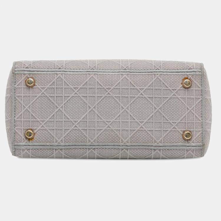 Pre Owned Dior Medium Canvas Cannage Lady D Lite