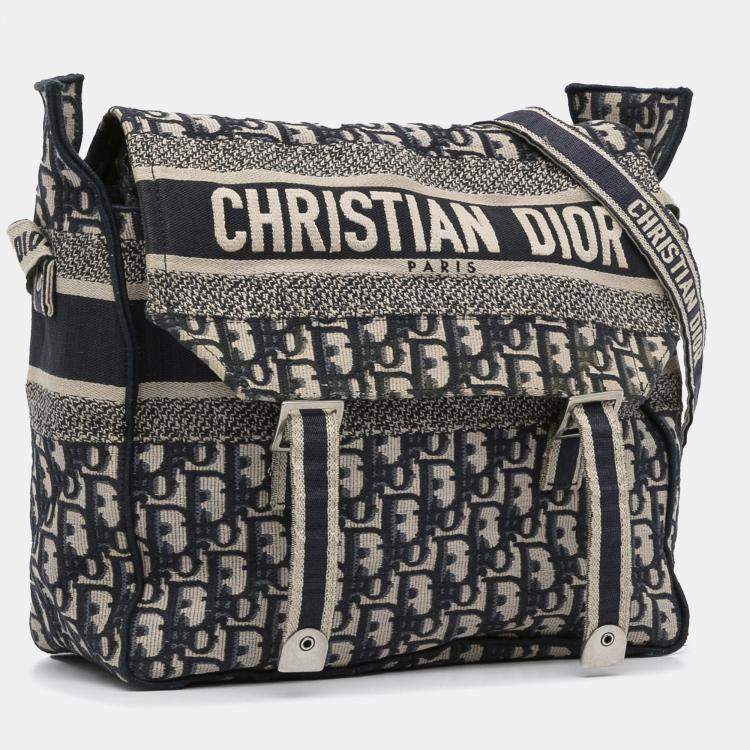 Pre Owned Dior Blue Oblique Diorcamp