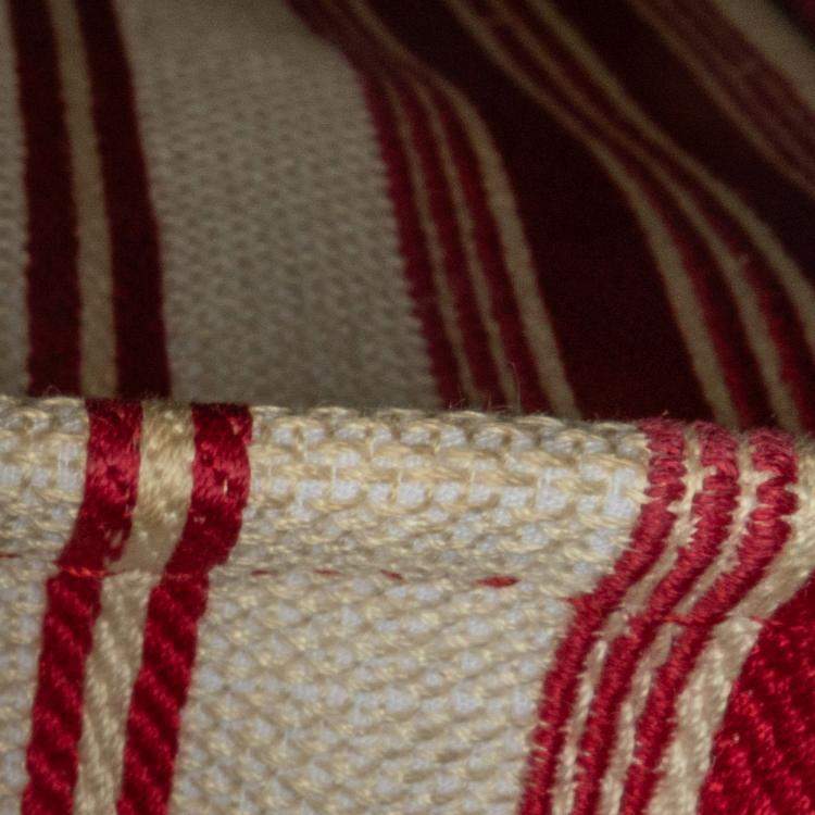 Pre Owned Dior Red Large Striped Book Tote