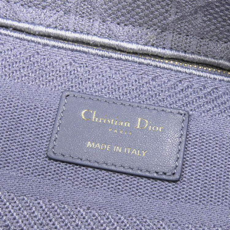 Pre Owned Dior Purple Medium Canvas Cannage Lady D Lite