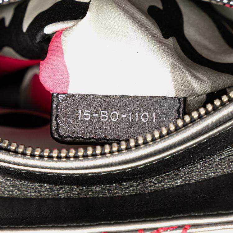 Pre Owned Anselm Reyle Medium Metallic Lambskin Cannage Lady Dior