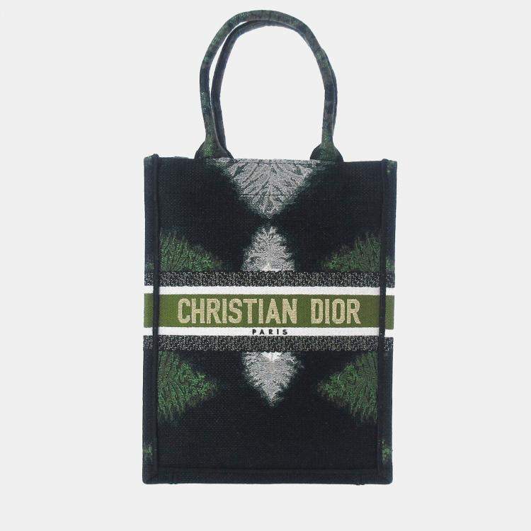 Pre Owned Dior Green Tie Dye Vertical Book Tote