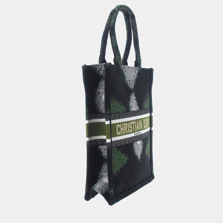 Pre Owned Dior Green Tie Dye Vertical Book Tote
