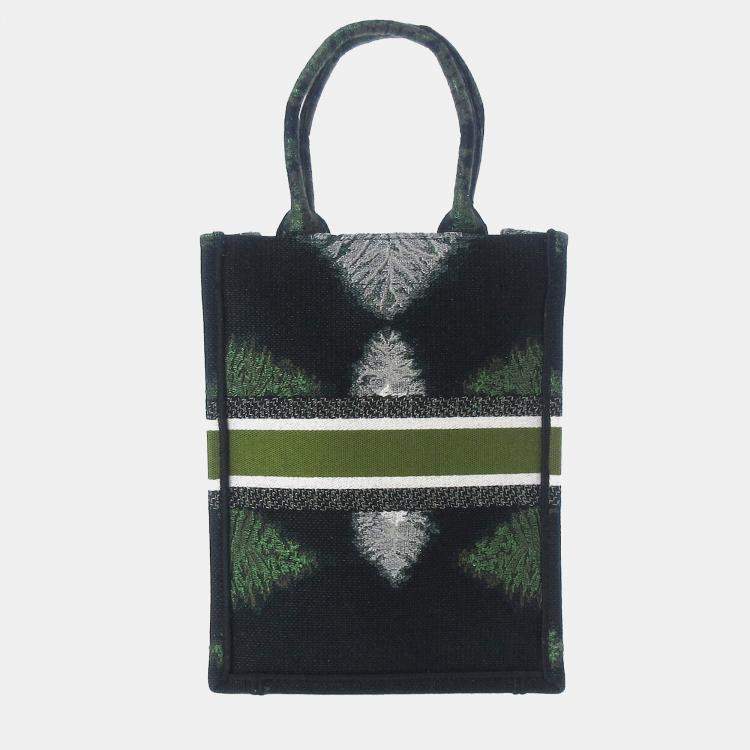 Pre Owned Dior Green Tie Dye Vertical Book Tote