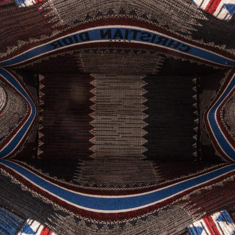 Pre Owned Dior Blue Large French Flag Book Tote