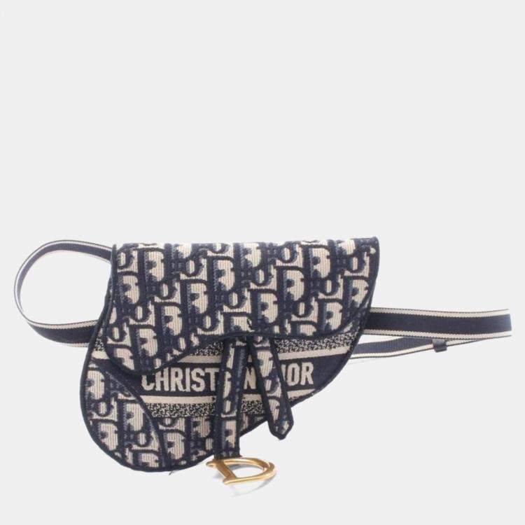 Pre Owned Dior Saddle Canvas, Leather Belt Bag