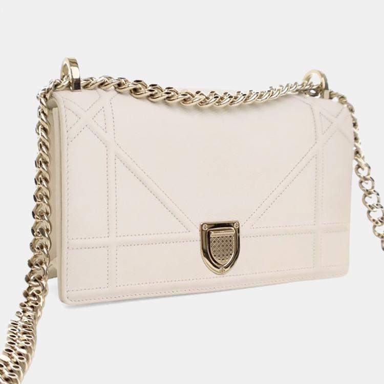 Pre Owned Dior Small Grained Calfskin Diorama Flap Bag