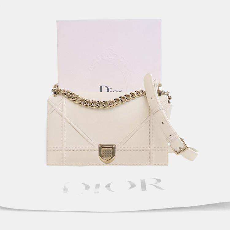 Pre Owned Dior Small Grained Calfskin Diorama Flap Bag