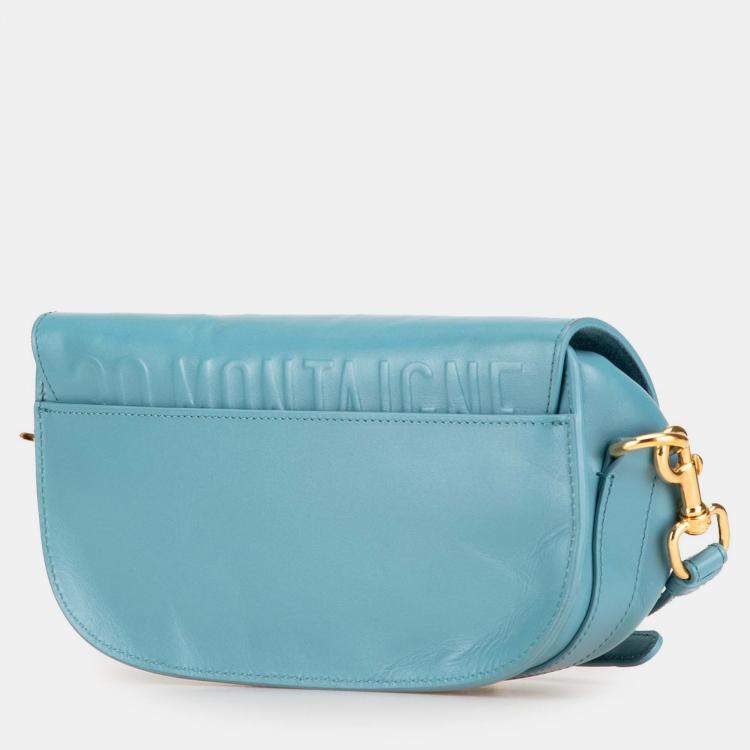 Pre Owned Dior Blue Calfskin Bobby East West Crossbody