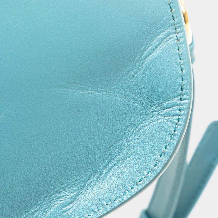 Pre Owned Dior Blue Calfskin Bobby East West Crossbody