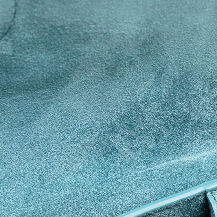 Pre Owned Dior Blue Calfskin Bobby East West Crossbody