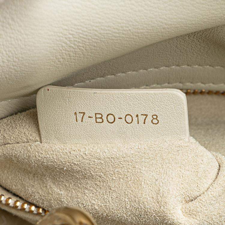 Pre Owned Dior White DiorAmour Niki De Saint Phalle Mini Calfskin Sequins Lady Dior