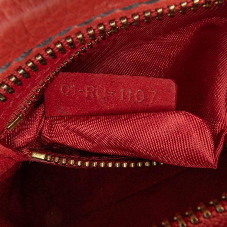 Pre Owned Dior Red Leather JAdior Camera Bag