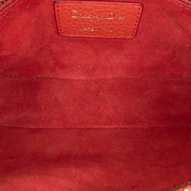 Pre Owned Dior Red Leather JAdior Camera Bag