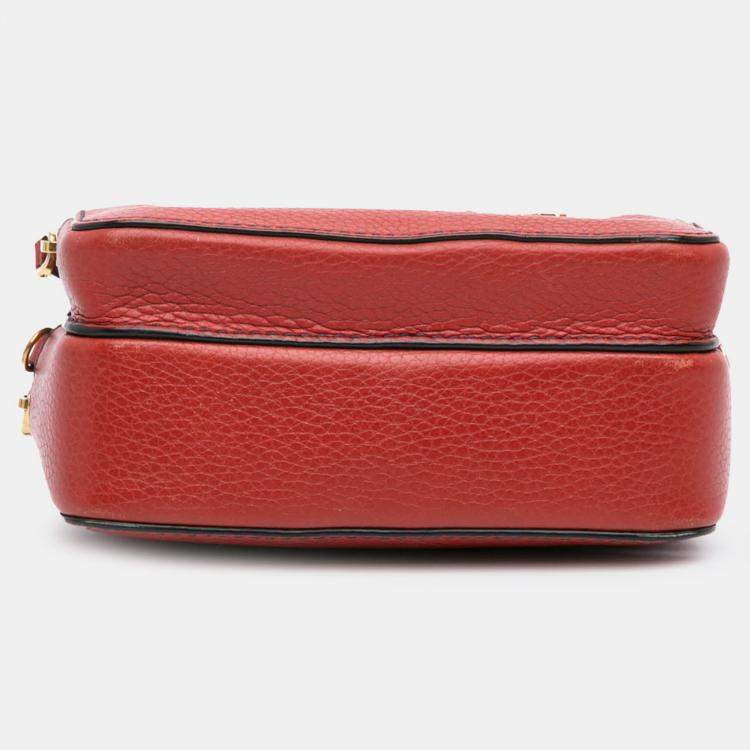Pre Owned Dior Red Leather JAdior Camera Bag