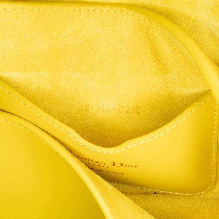 Pre Owned Dior Yellow Calfskin Bobby East West Crossbody