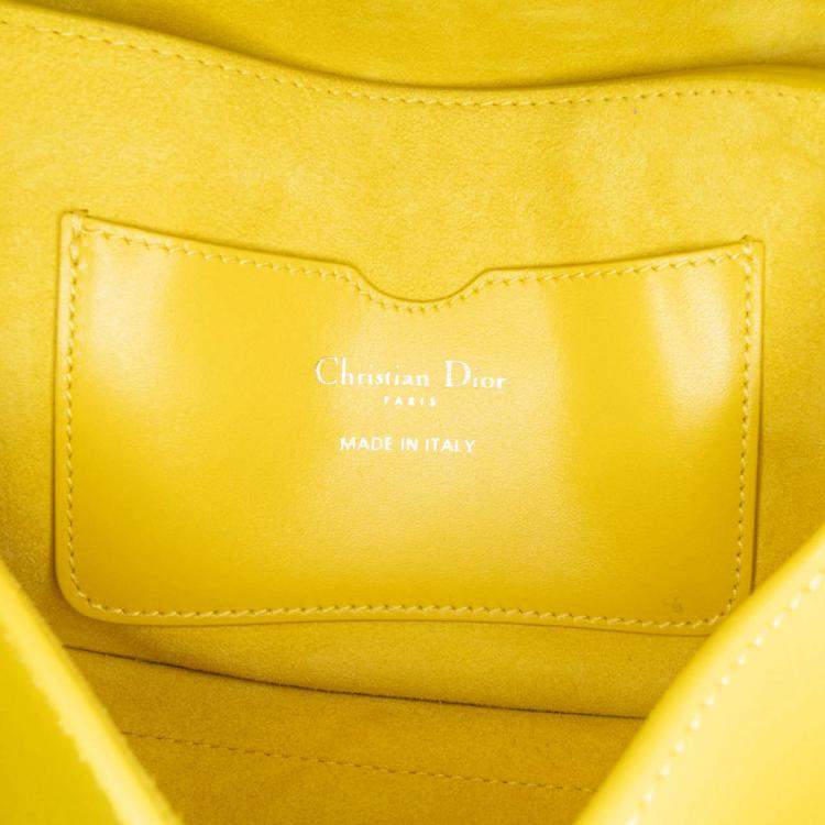 Pre Owned Dior Yellow Calfskin Bobby East West Crossbody